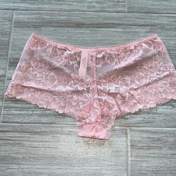 Victoria’s Secret Pink Grey Modal & Lace Cropped Cami Set Medium tank boyshorts - Picture 11 of 11